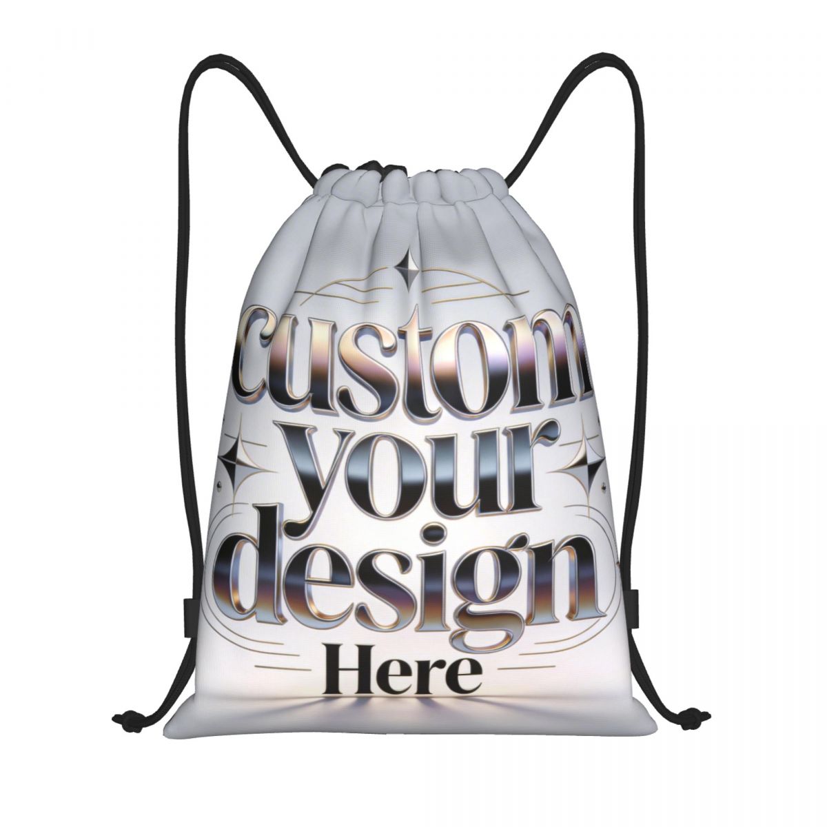 Men Accessories Shop - 사용자 정의 사진 로고 텍스트 드로스트링