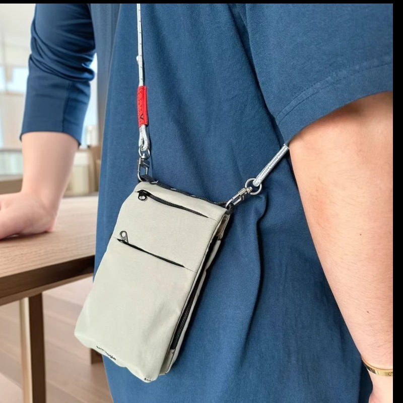 Men Accessories For Travel - 남성용 슬림핏 크로스바디 폰백 접이식 허리팩