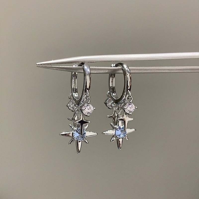 Men Accessories Sale - 새로운 Y2K 블루 지르콘 스타 태슬