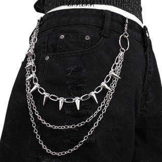 유니섹스 힙합 펑크 록 메탈 허리 체인 팬츠 키링 바지 - Men'S Accessories For Jeans 리뷰 및 가격