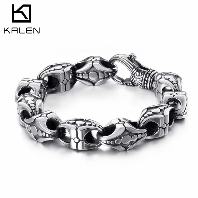 KALEN 펑크 크로스 팔찌 남자 스테인레스 스틸 21 - Men Accessories Bd 리뷰 및 가격