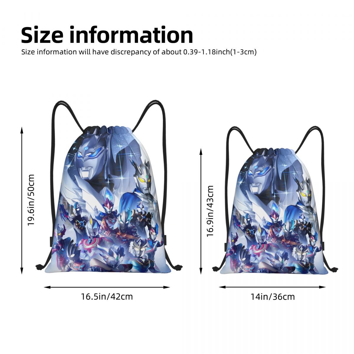 만화 U-Ultramanes 만화 드로스트링 백팩 여성 - Men Accessories Shop 리뷰 및 가격