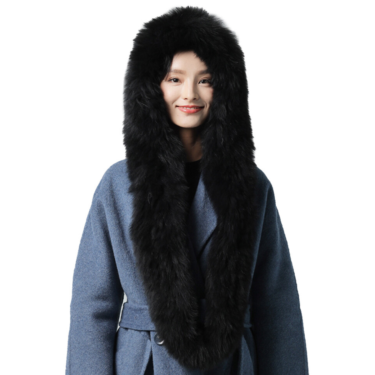 새로운 진짜 토끼털 스카프 두꺼운 부드러운 털 목도리  - Men Accessories Sale 리뷰 및 가격