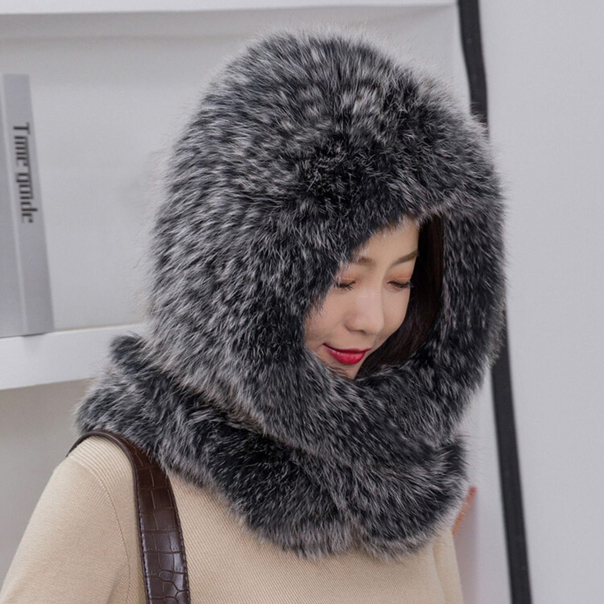 새로운 진짜 토끼털 스카프 두꺼운 부드러운 털 목도리  - Men Accessories Sale 리뷰 및 가격