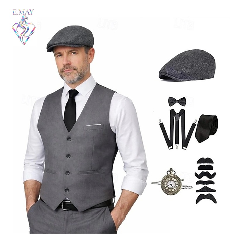 플러스 사이즈 남성용 1920년대 로어링 개츠비 갱스터 - Men'S Accessories Vintage 리뷰 및 가격