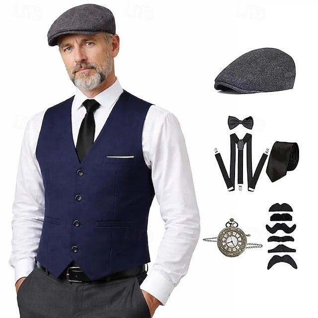 플러스 사이즈 남성용 1920년대 로어링 개츠비 갱스터 - Men'S Accessories Vintage 리뷰 및 가격