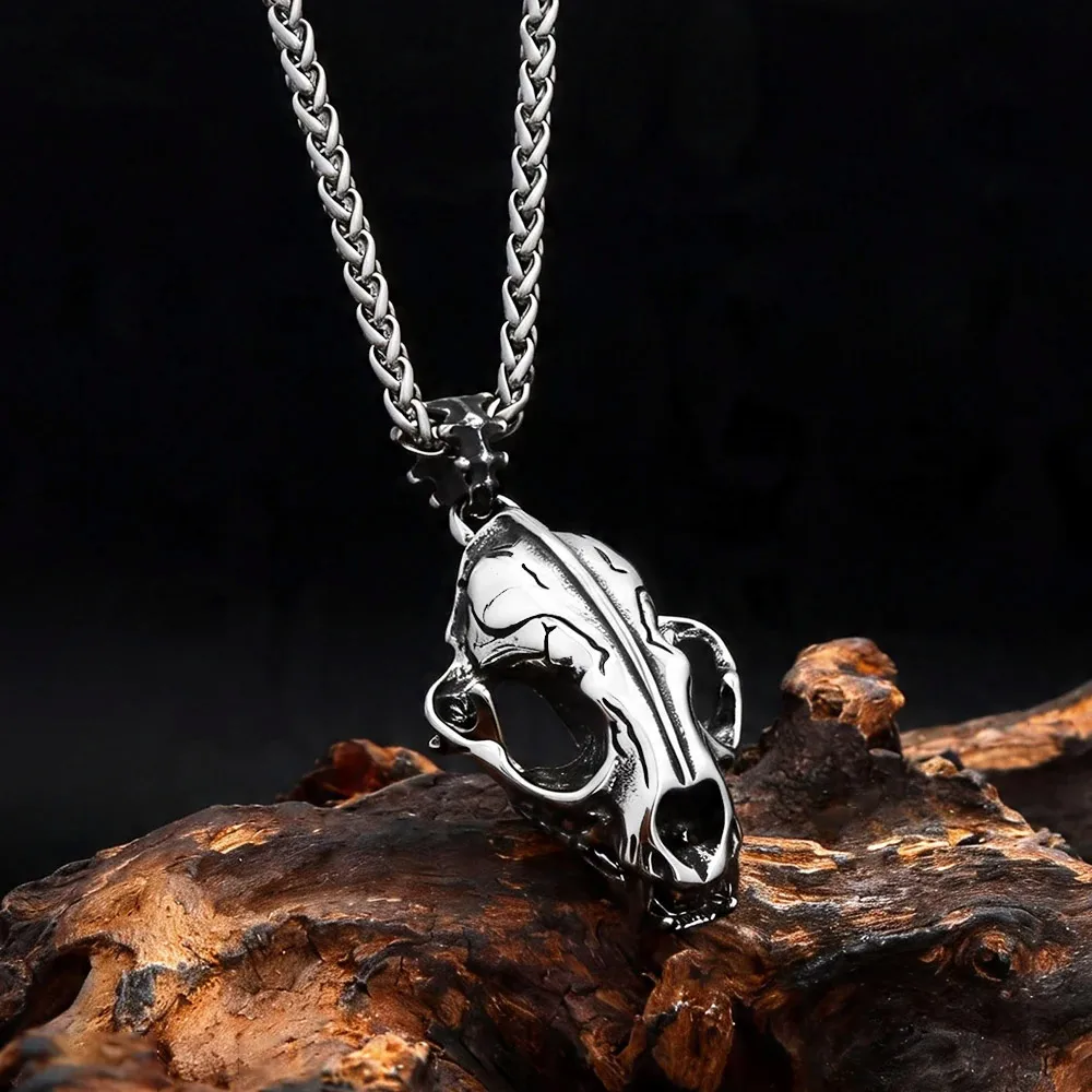 빈티지 세이버 투스티드 타이거 해골 펜던트 목걸이 스테 - Men Accessories Necklace 리뷰 및 가격