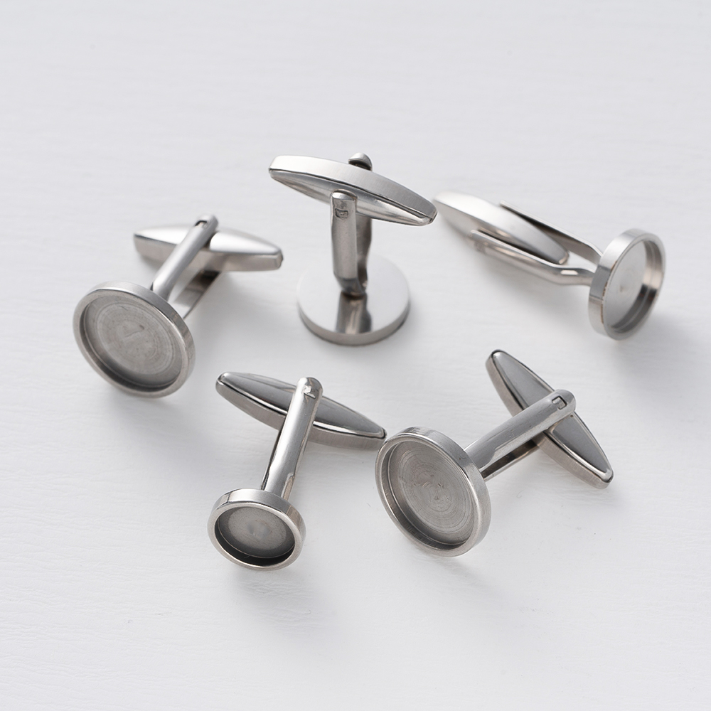 5개 스테인리스 스틸 커프링크스 커프 버튼 플랫 패드  - Men Accessories Ring 리뷰 및 가격