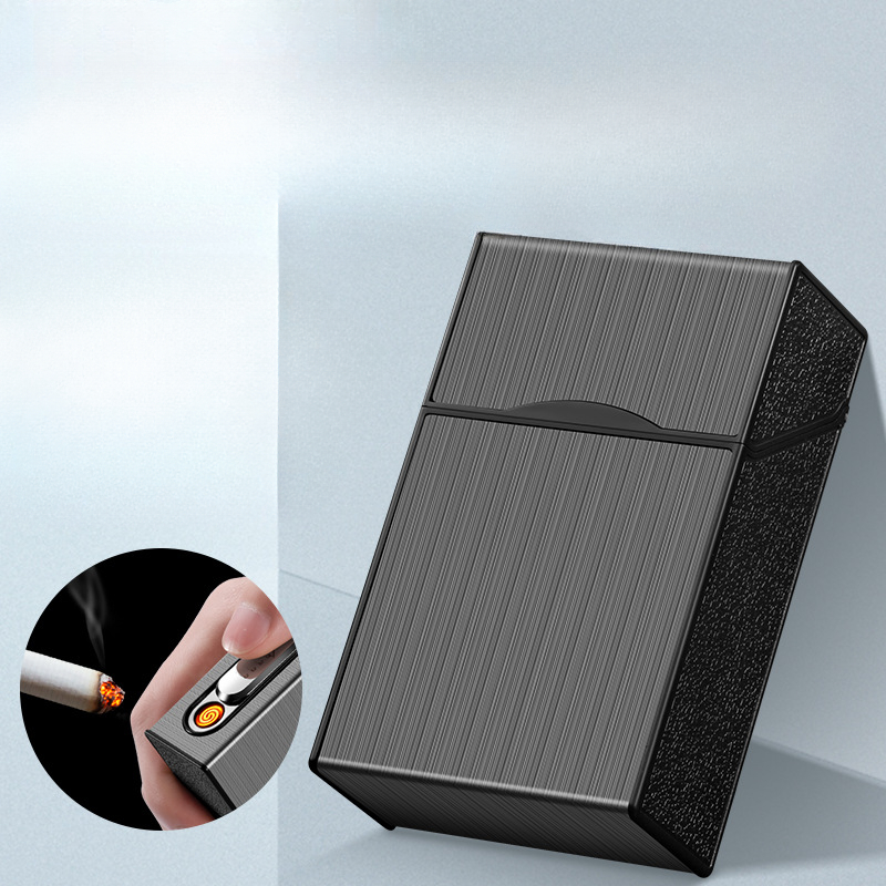 2 In 1 20 담배 케이스 라이터 케이스 USB 충 - Men Accessories Gadgets 리뷰 및 가격