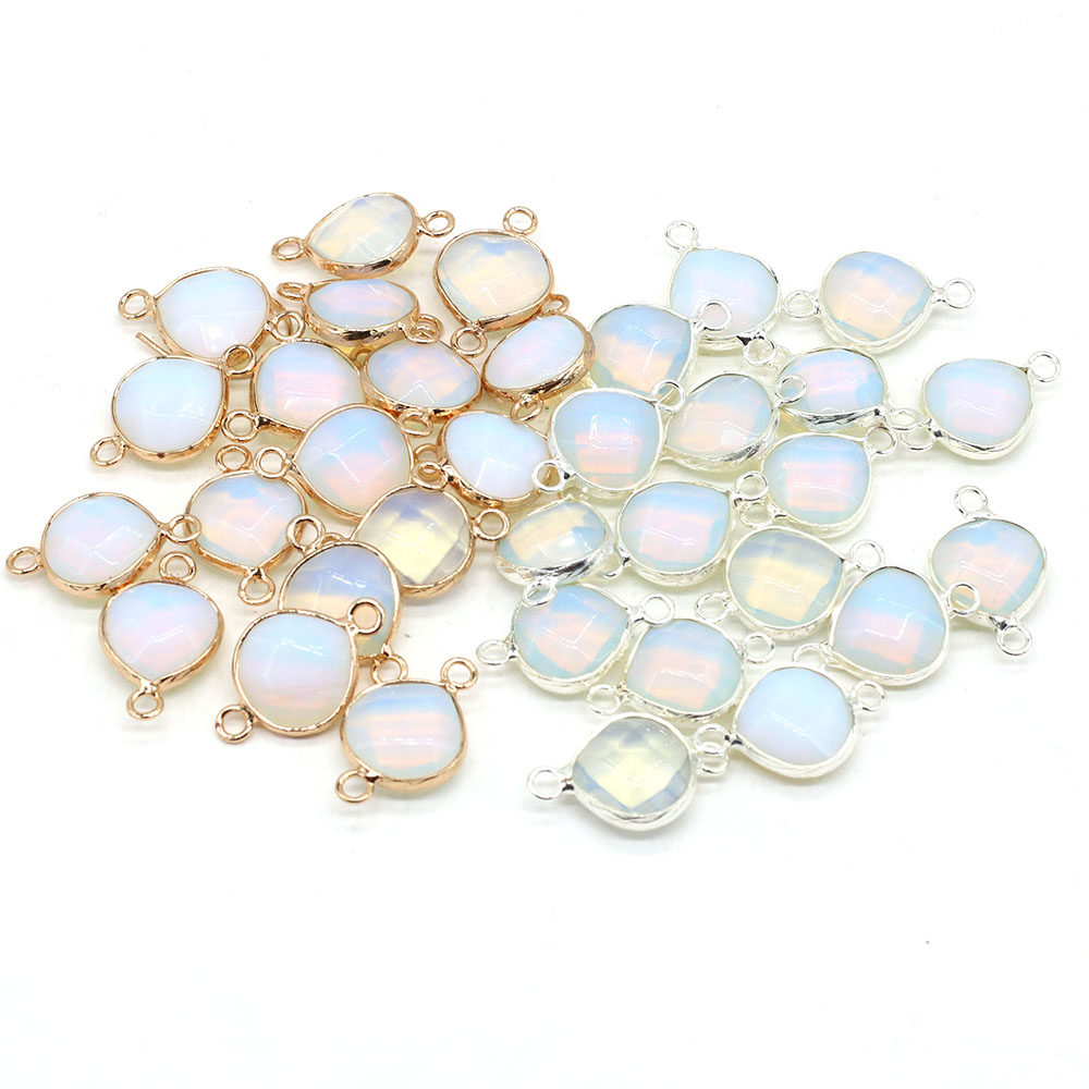 2pcs 천연 돌 커넥터 DIY 여성을위한 뚱뚱한 워터 - Men Accessories Necklace 리뷰 및 가격