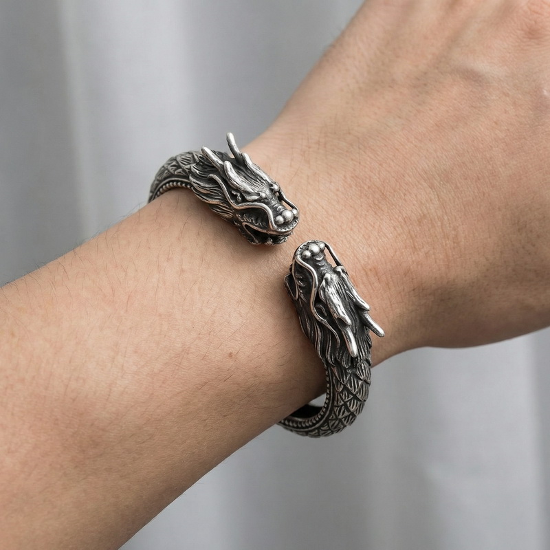 Fongten 바이킹 울프 헤드 스테인레스 스틸 남성용 - Men Accessories Bd 리뷰 및 가격