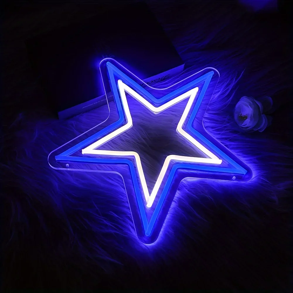 별 LED 네온 사인 조명, 스위치 벽 아트 장식 걸이 - Men Accessories Shop 리뷰 및 가격