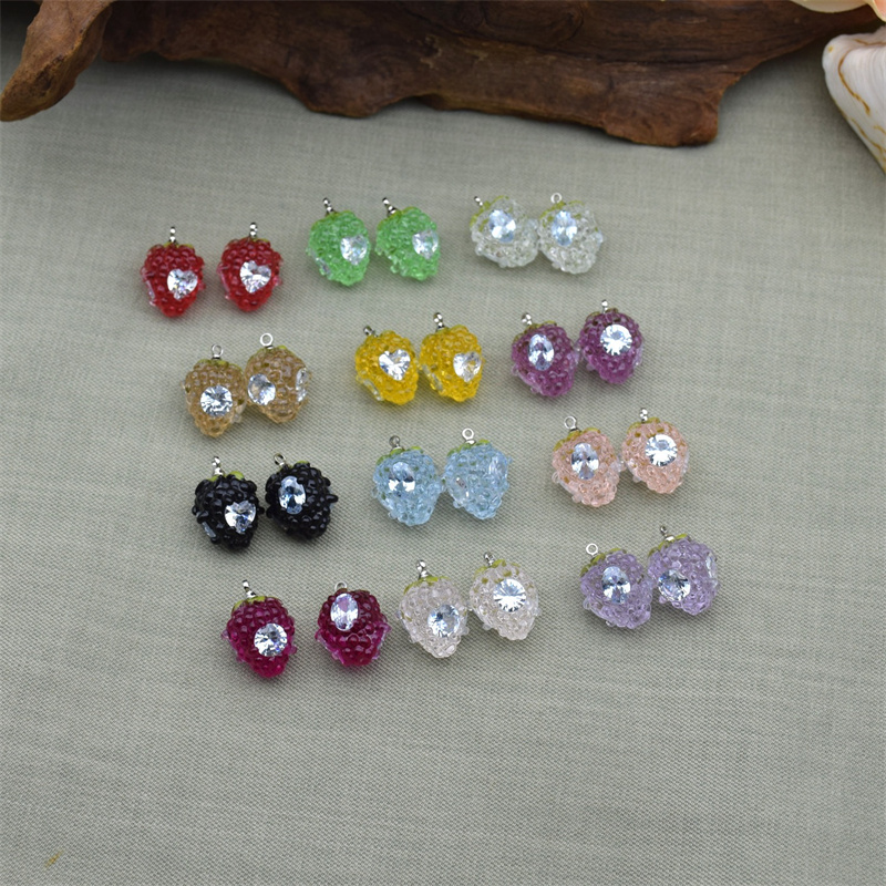 최소 주문 20 개/몫 컬러 인쇄 만화 딸기 모양 수지 - Men Accessories Locket 리뷰 및 가격