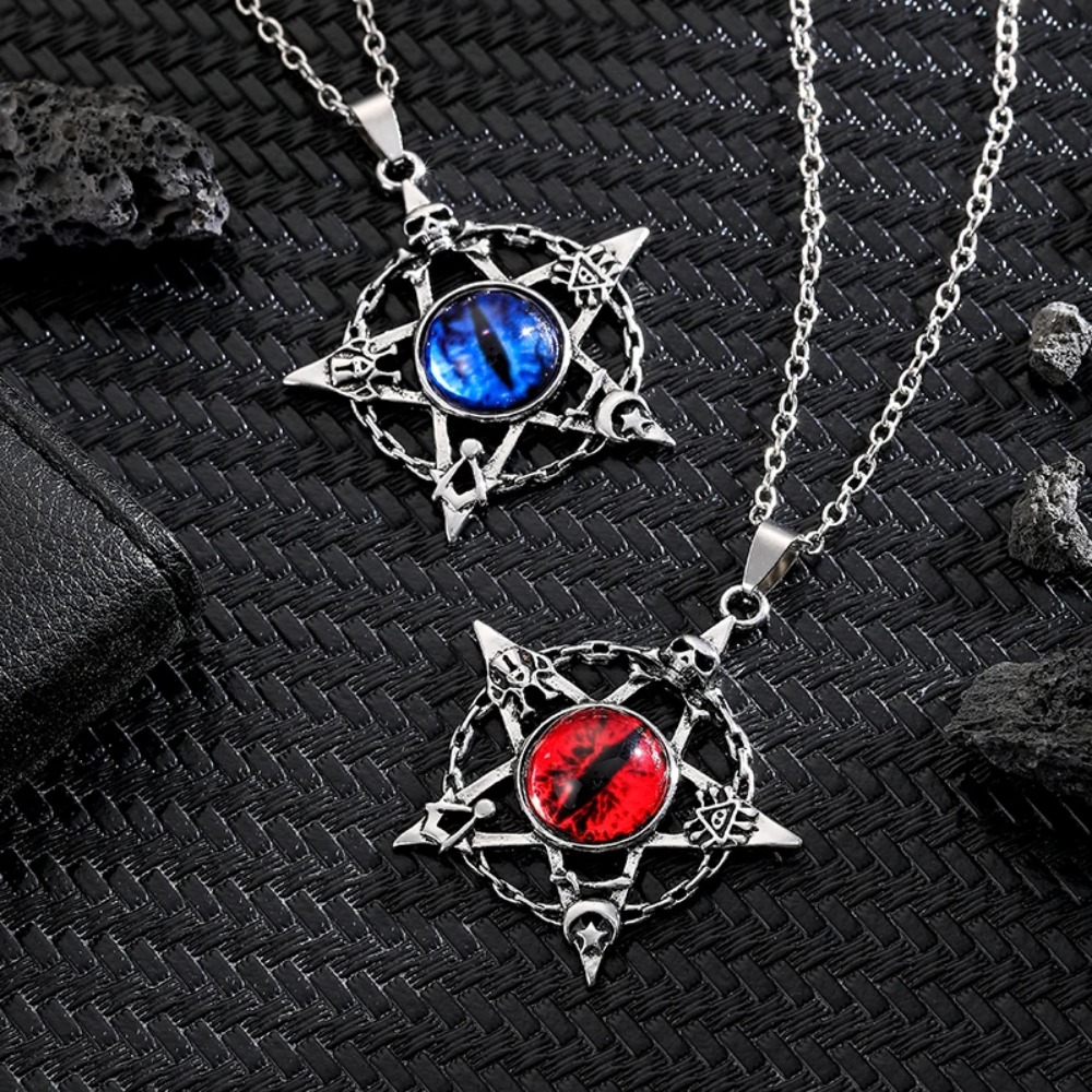 남녀공용 오각별 모양의 악마의 눈 펜던트 목걸이, 레트 - Men Accessories Necklace 리뷰 및 가격