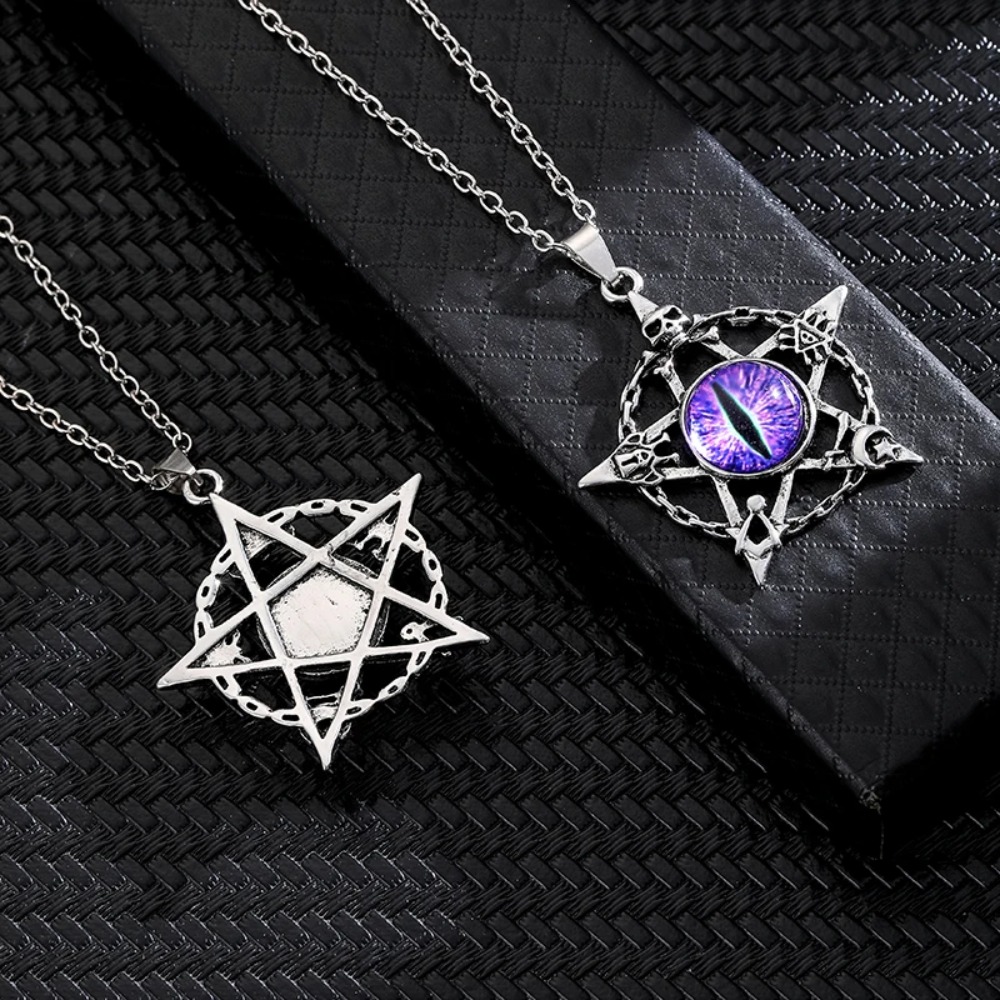 남녀공용 오각별 모양의 악마의 눈 펜던트 목걸이, 레트 - Men Accessories Necklace 리뷰 및 가격