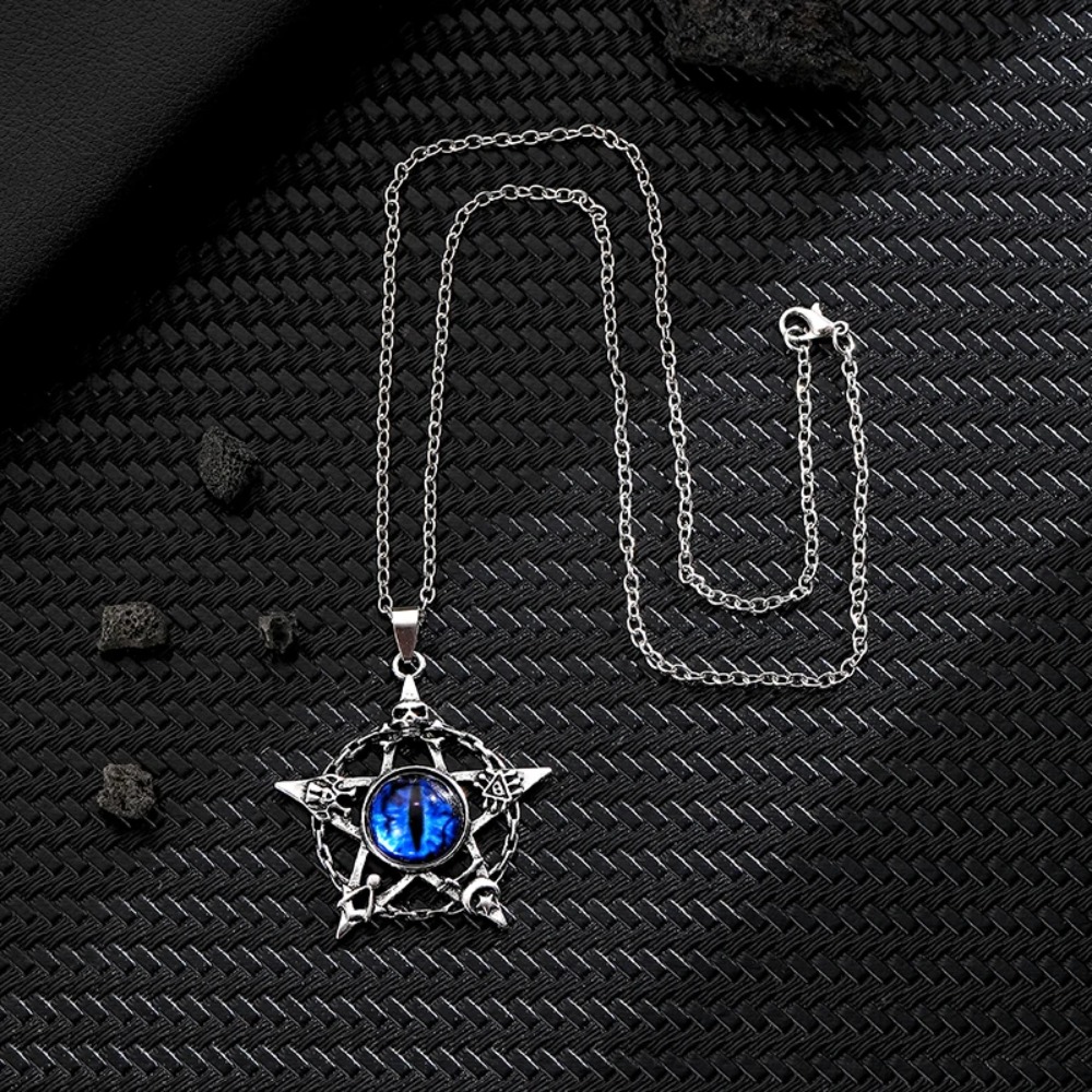 남녀공용 오각별 모양의 악마의 눈 펜던트 목걸이, 레트 - Men Accessories Necklace 리뷰 및 가격