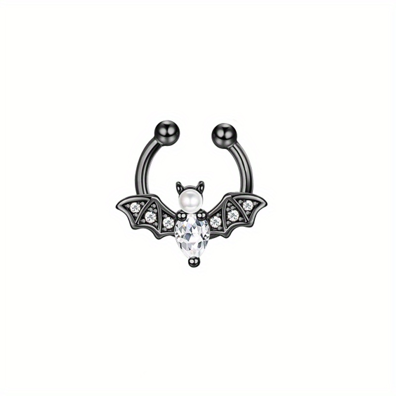 EVISPOL 귀여운 할로윈 박쥐 가짜 Septum 반 - Men Accessories Ring 리뷰 및 가격
