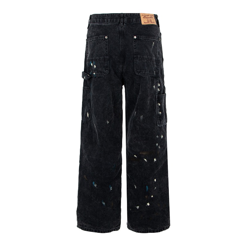아메리칸 레트로 하이 스트리트 남성용 찢어진 와이드 레 - Men'S Accessories For Jeans 리뷰 및 가격